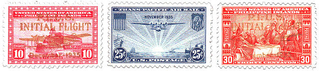 Old timey stamps with planes on them